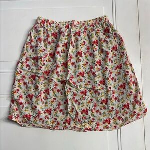Ashby & Rye Bespoke Womens Sz S White Floral Mini Skirt Boutique